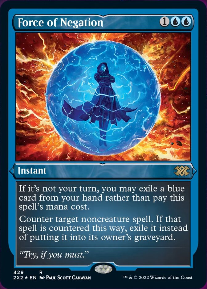 {R} Force of Negation (Foil Etched) [Double Masters 2022][2X2 429]
