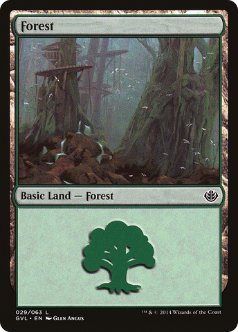 {B}[GVL 029] Forest (29) (Garruk vs. Liliana) [Duel Decks Anthology]