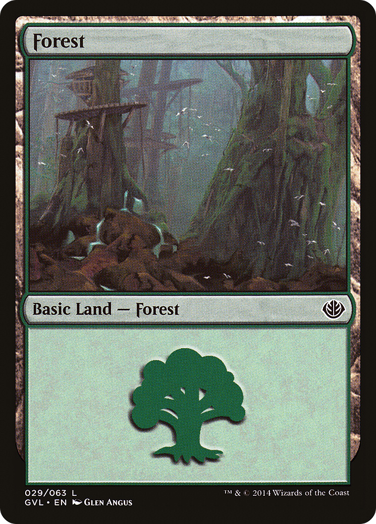 {B}[GVL 029] Forest (29) (Garruk vs. Liliana) [Duel Decks Anthology]