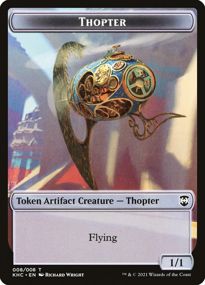 {T} Dragon // Thopter Double-sided Token [Kaldheim Commander Tokens][TKHM 011]
