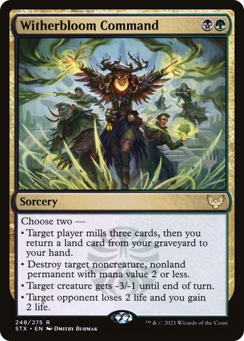 {R} Witherbloom Command (Promo Pack) [Strixhaven: School of Mages Promos][PP STX 248]