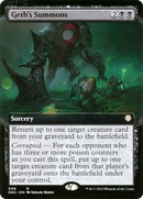 {R} Geth's Summons (Extended Art) [Phyrexia: All Will Be One Commander][ONC 049]