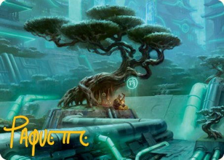 {A} Forest Art Card (Gold-Stamped Signature) [Kamigawa: Neon Dynasty Art Series][GS ANEO 044]