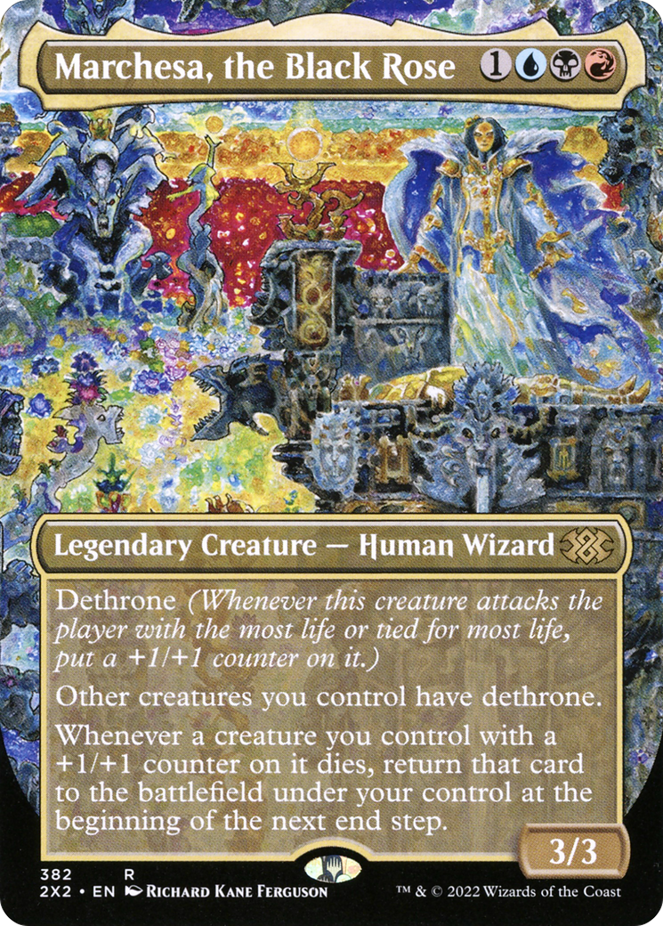 {R} Marchesa, the Black Rose (Borderless Alternate Art) [Double Masters 2022][2X2 382]