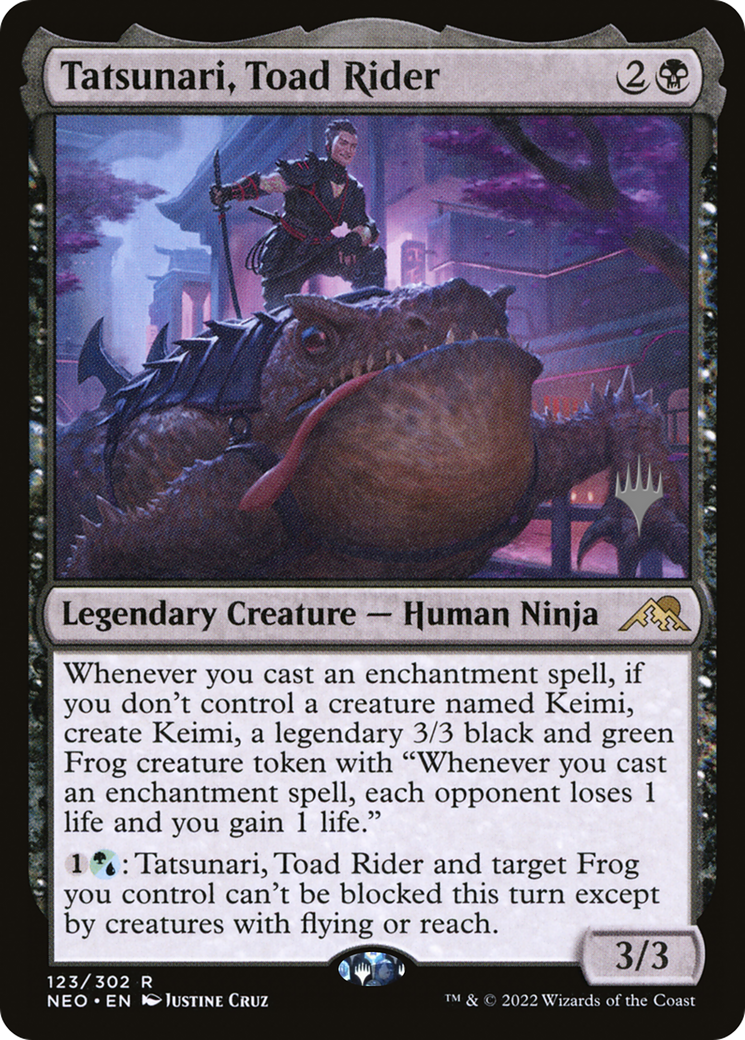 {R} Tatsunari, Toad Rider (Promo Pack) [Kamigawa: Neon Dynasty Promos][PP NEO 123]