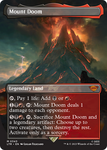 {R} Mount Doom (Borderless Alternate Art) [The Lord of the Rings: Tales of Middle-Earth][LTR 343]