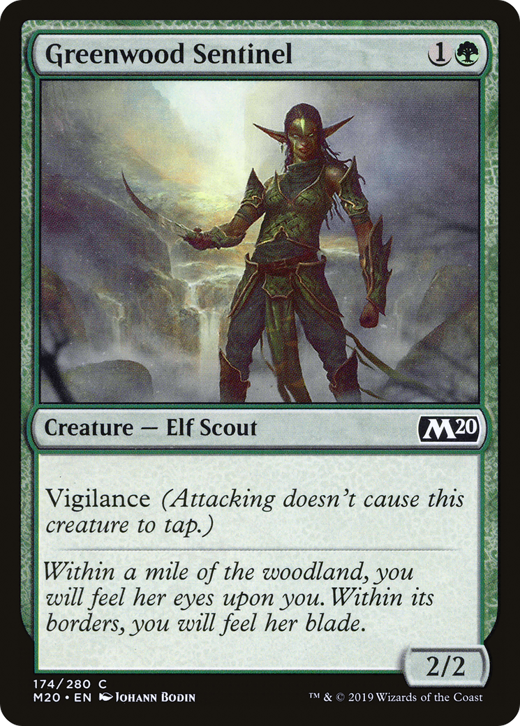 {C} Greenwood Sentinel [Core Set 2020][M20 174]