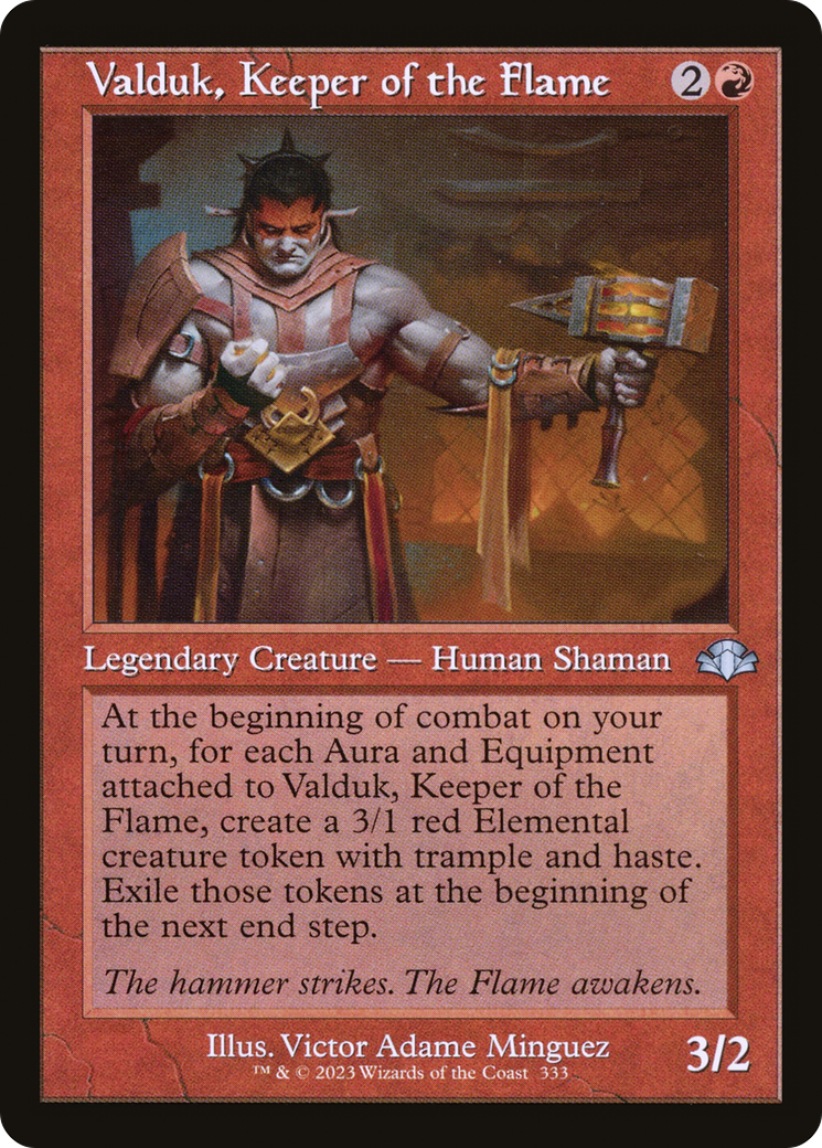 {C} Valduk, Keeper of the Flame (Retro) [Dominaria Remastered][DMR 333]