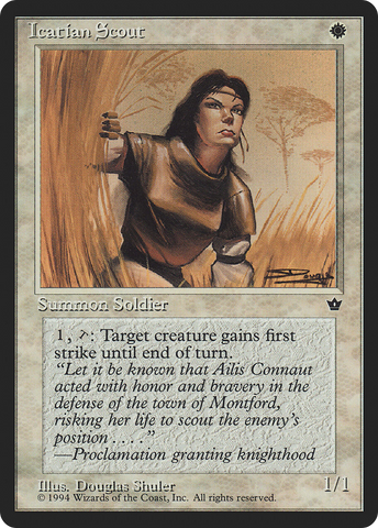 {C} Icatian Scout (Douglas Shuler) [Fallen Empires][FEM 13B]