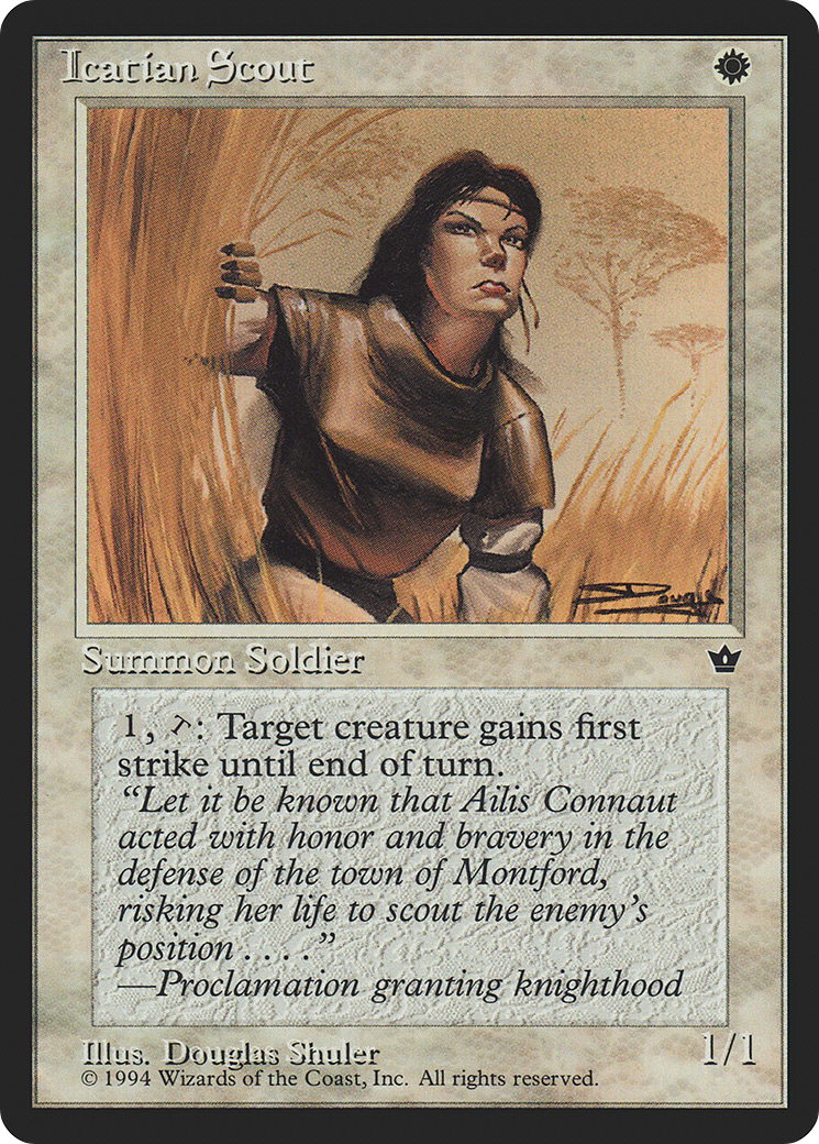 {C} Icatian Scout (Douglas Shuler) [Fallen Empires][FEM 13B]
