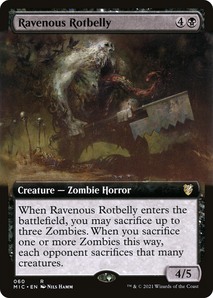 {R} Ravenous Rotbelly (Extended Art) [Innistrad: Midnight Hunt Commander][MIC 060]