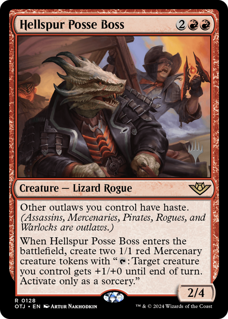 {@R} Hellspur Posse Boss (Promo Pack) [Outlaws of Thunder Junction Promos][PP OTJ 128]