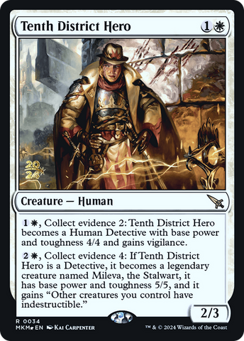 {R} Tenth District Hero [Murders at Karlov Manor Prerelease Promos][PR MKM 034]
