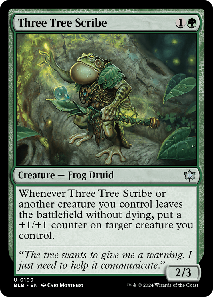 {@C} Three Tree Scribe [Bloomburrow][BLB 199]