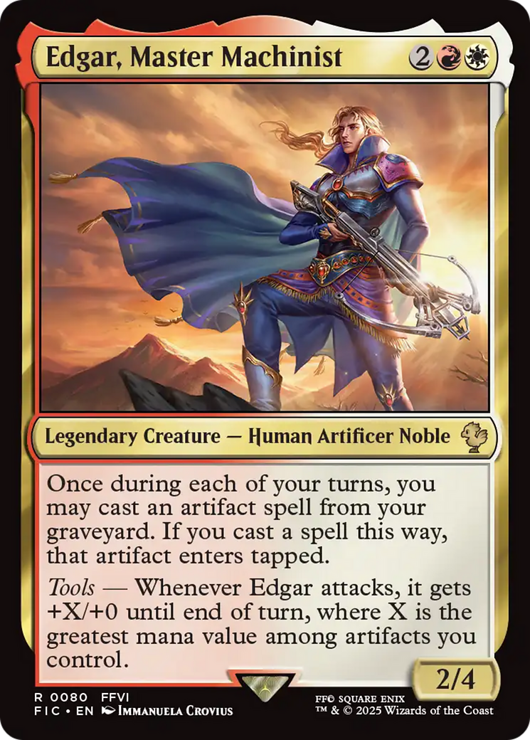 {R} Edgar, Master Machinist [FINAL FANTASY Commander][FIC 080]