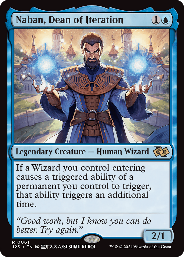 {R} Naban, Dean of Iteration (Anime) [Foundations Jumpstart][J25 061]