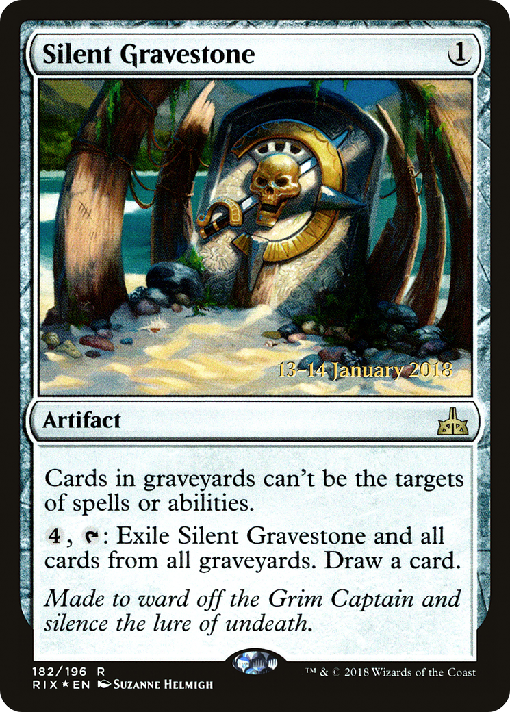 {R} Silent Gravestone [Rivals of Ixalan Prerelease Promos][PR RIX 182]