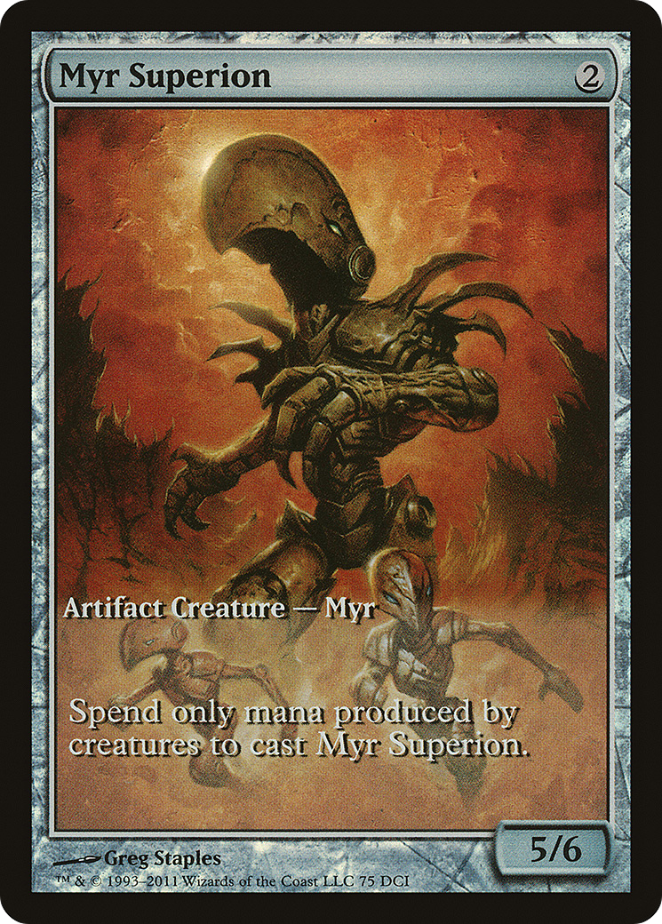{R} Myr Superion (Game Day) (Extended Art) [New Phyrexia Promos][PA NPH 146]