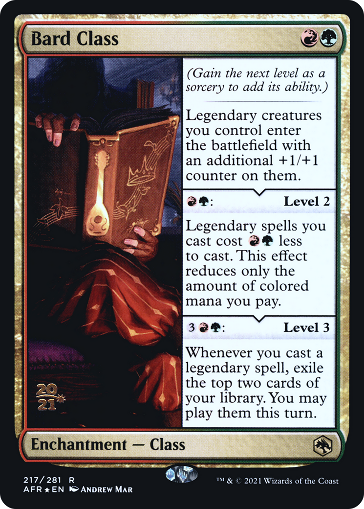 {R} Bard Class [Dungeons & Dragons: Adventures in the Forgotten Realms Prerelease Promos][PR AFR 217]