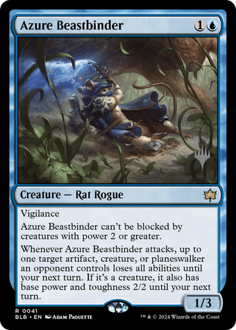 {@R} Azure Beastbinder (Promo Pack) [Bloomburrow Promos][PP BLB 041]
