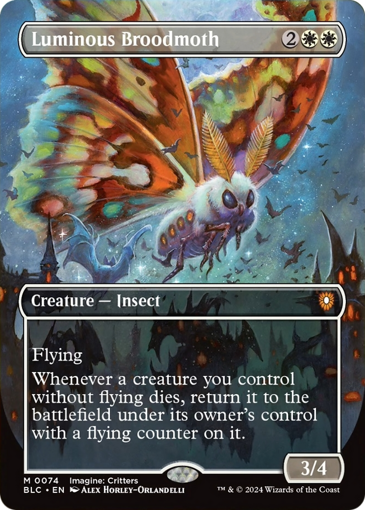 {R} Luminous Broodmoth (Borderless) [Bloomburrow Commander][BLC 074]