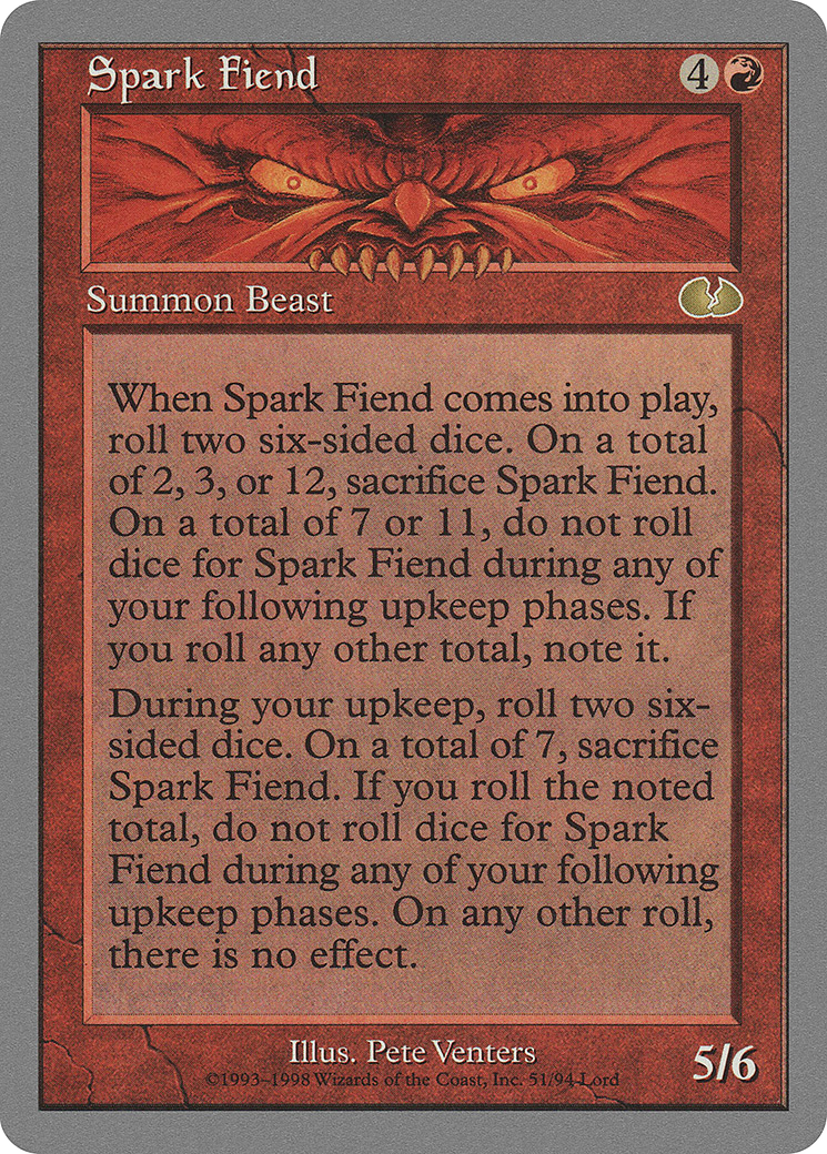 {R} Spark Fiend [Unglued][UGL 051]
