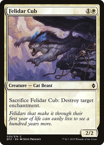 {C} Felidar Cub [Battle for Zendikar][BFZ 025]