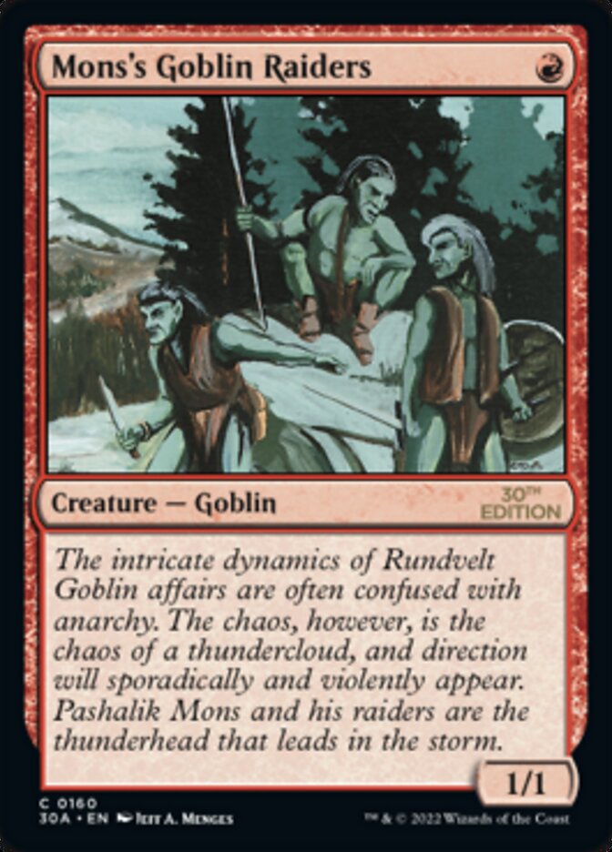 {C} Mons's Goblin Raiders [30th Anniversary Edition][30A 160]