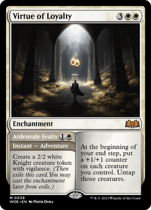 {@R} Virtue of Loyalty // Ardvenvale Fealty [Wilds of Eldraine][WOE 038]
