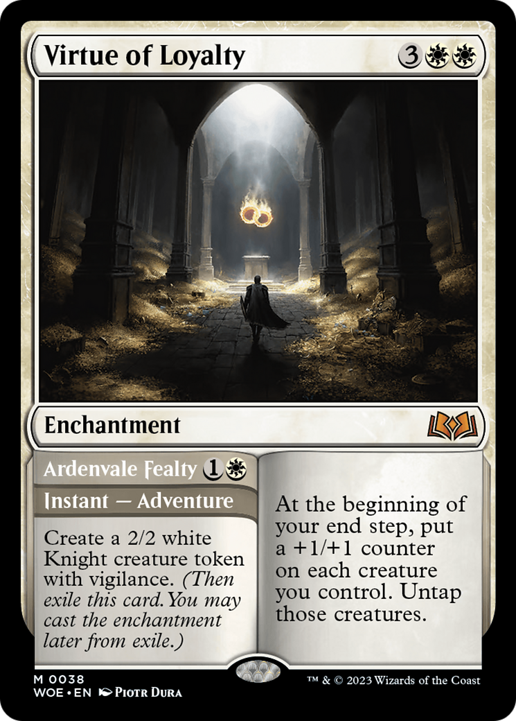 {@R} Virtue of Loyalty // Ardvenvale Fealty [Wilds of Eldraine][WOE 038]