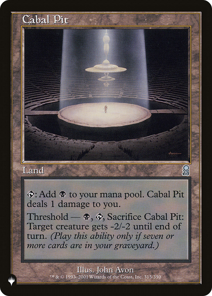 Cabal Pit [LIST 315/350]