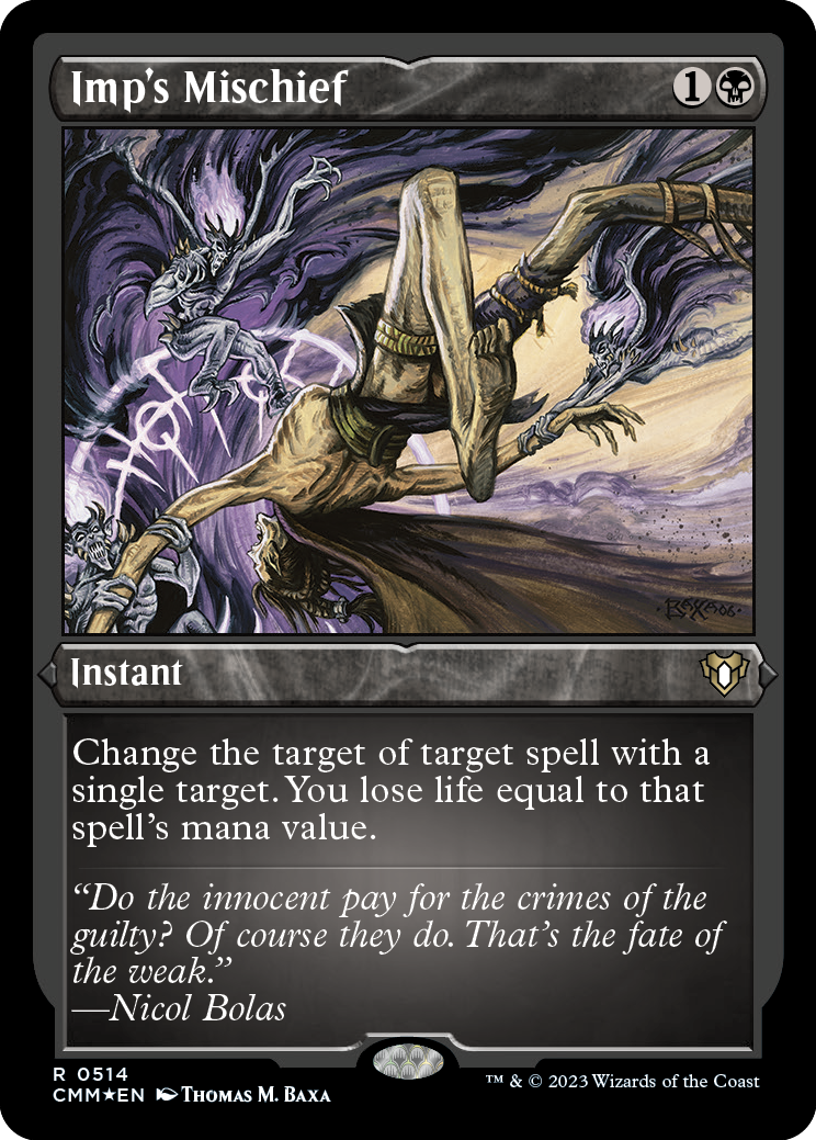 {R} Imp's Mischief (Foil Etched) [Commander Masters][CMM 514]