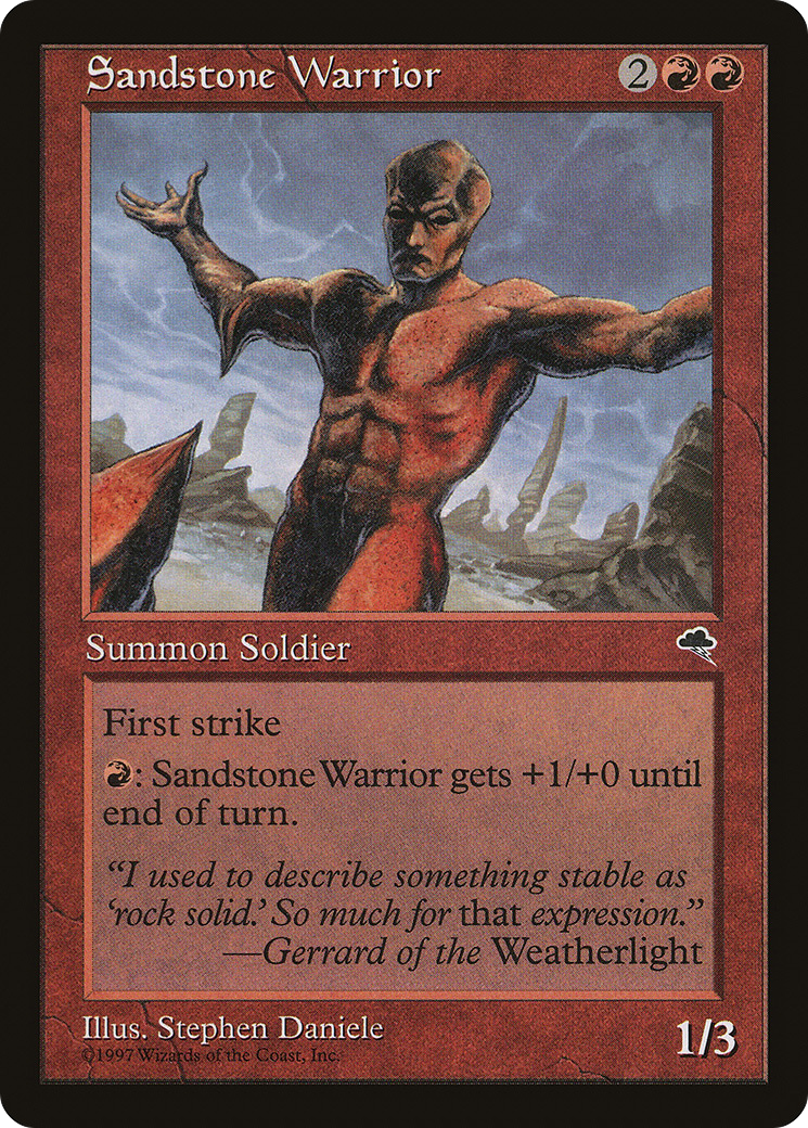 {C} Sandstone Warrior [Tempest][TMP 199]