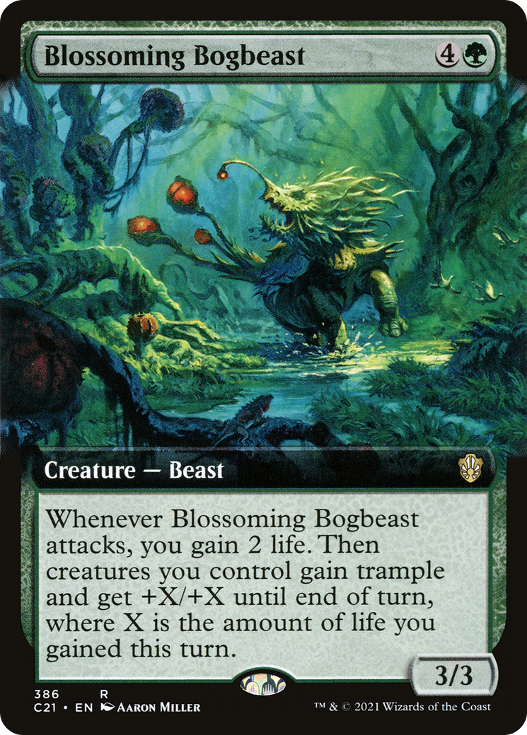 {R} Blossoming Bogbeast (Extended Art) [Commander 2021][C21 386]