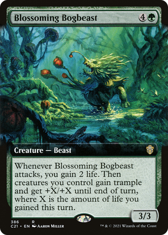 {R} Blossoming Bogbeast (Extended Art) [Commander 2021][C21 386]