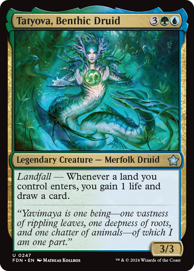{@C} Tatyova, Benthic Druid [Foundations][FDN 247]