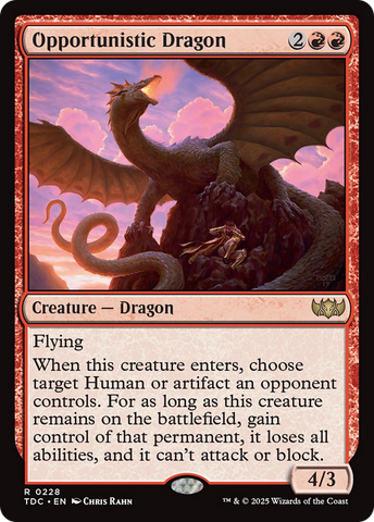 {R} Opportunistic Dragon [Tarkir: Dragonstorm Commander][TDC 228]