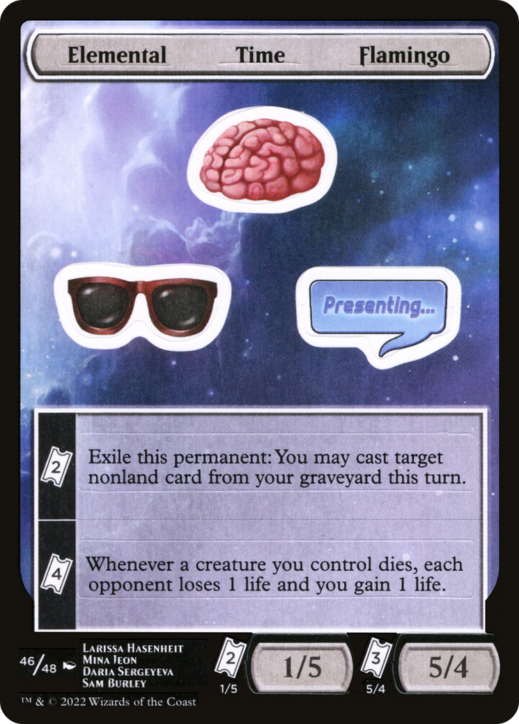 {C} Elemental Time Flamingo [Unfinity Stickers][SUNF 046]