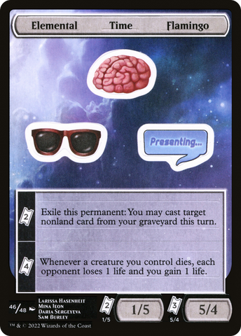 {C} Elemental Time Flamingo [Unfinity Stickers][SUNF 046]