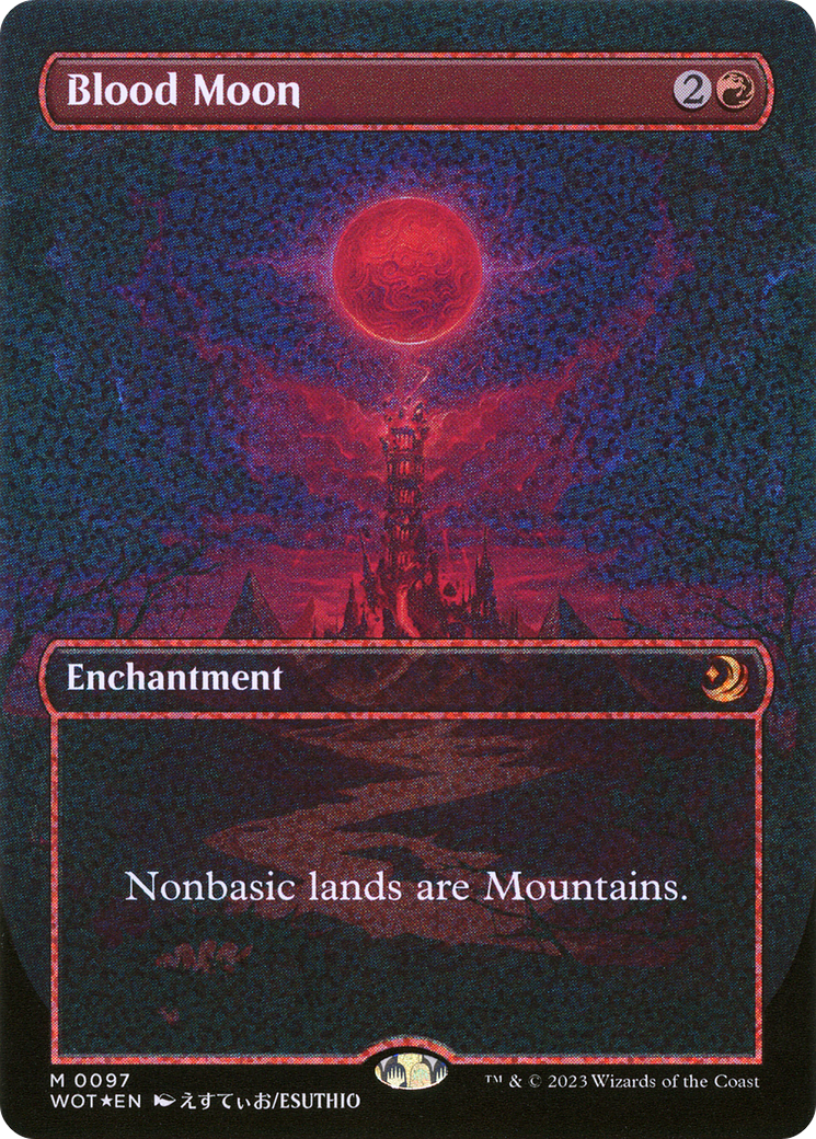 {R} Blood Moon (Anime Borderless) (Confetti Foil) [Wilds of Eldraine: Enchanting Tales][WOT 097]