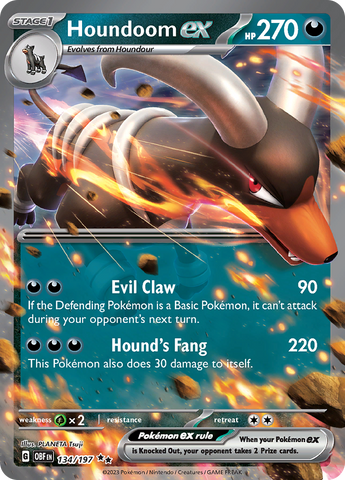 Houndoom ex 134 - SV03 Obsidian Flames Holofoil