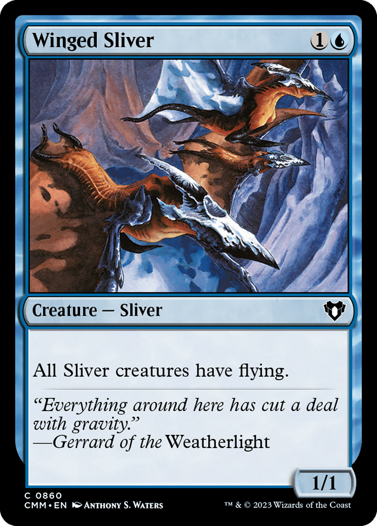 {C} Winged Sliver [Commander Masters][CMM 860]