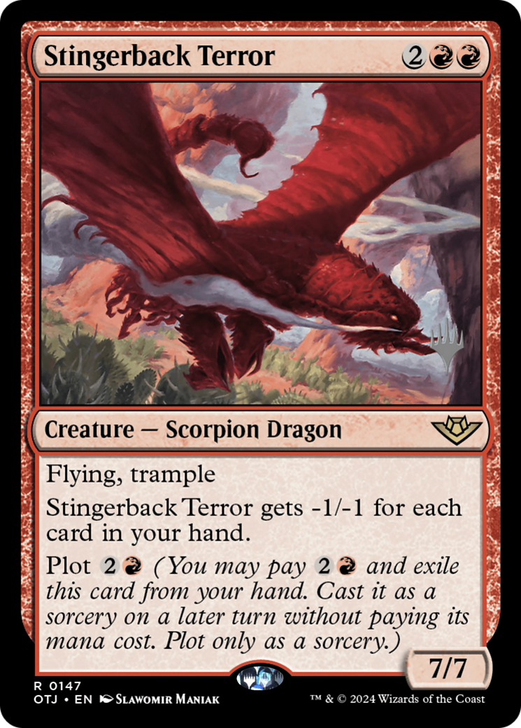 {@R} Stingerback Terror (Promo Pack) [Outlaws of Thunder Junction Promos][PP OTJ 147]