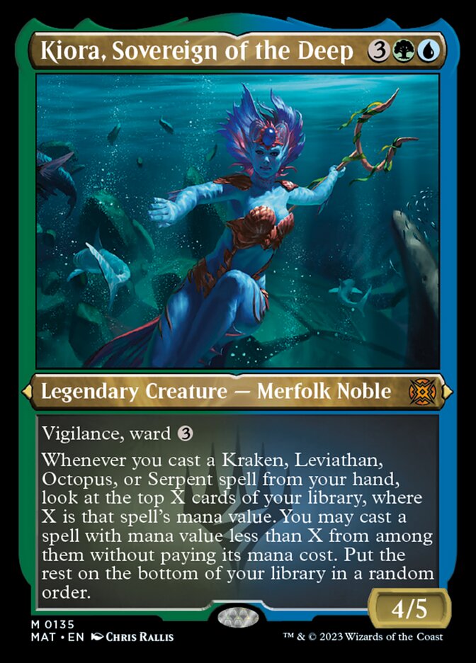 {@R} Kiora, Sovereign of the Deep (Foil Etched) [March of the Machine: The Aftermath][MAT 135]