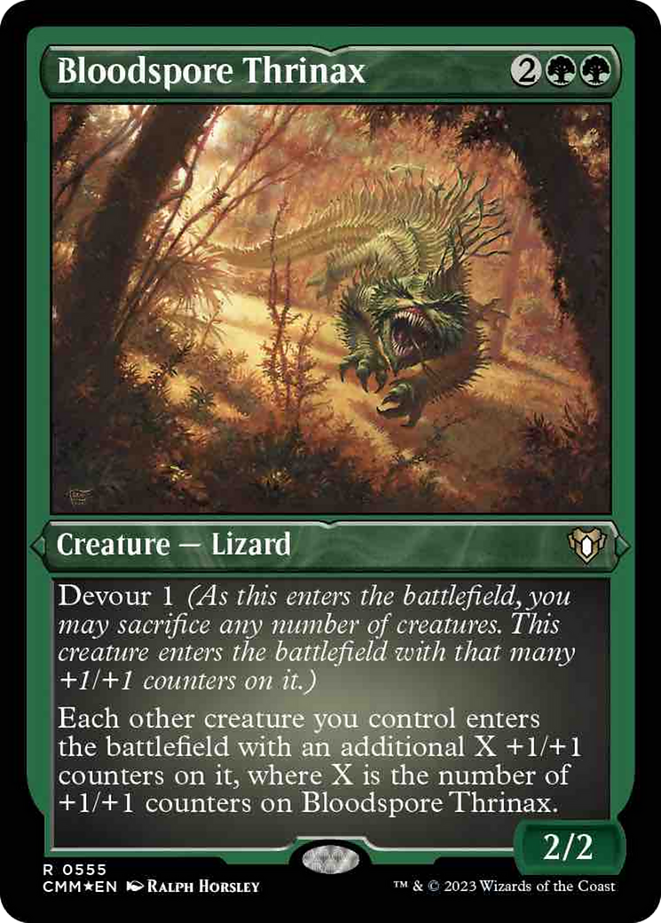 {R} Bloodspore Thrinax (Foil Etched) [Commander Masters][CMM 555]