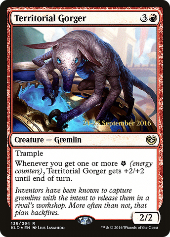 {R} Territorial Gorger [Kaladesh Prerelease Promos][PR KLD 136]