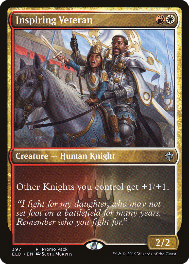 {C} Inspiring Veteran (Promo Pack) [Throne of Eldraine Promos][PP ELD 397]