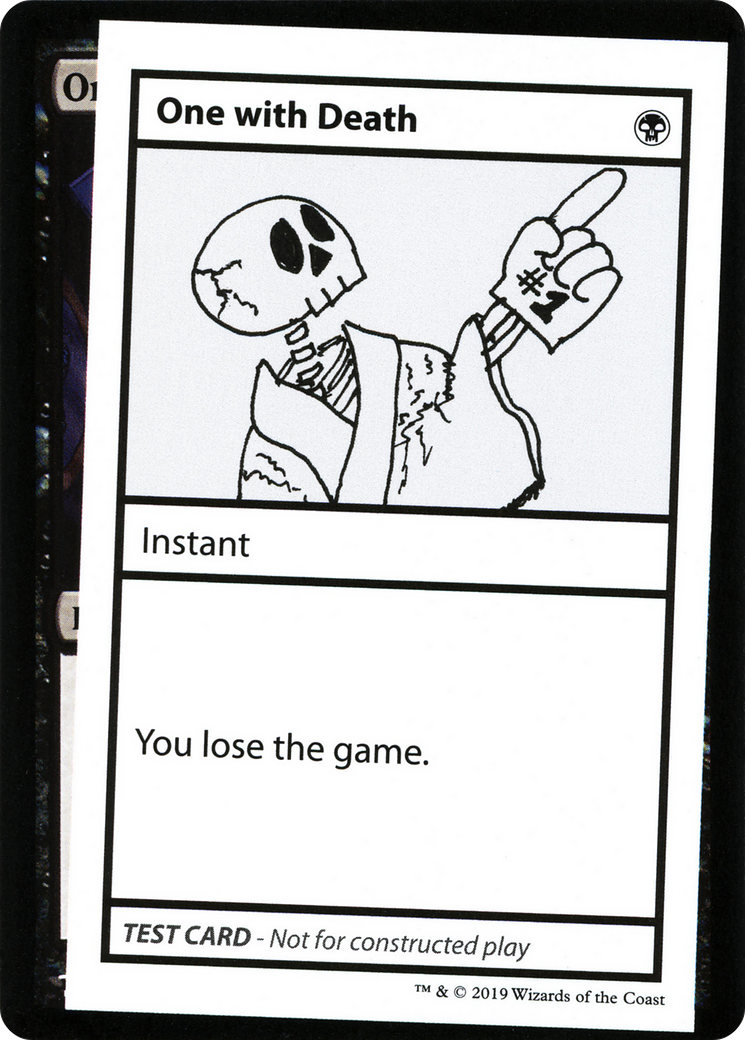{R} One with Death (2021 Edition) [Mystery Booster Playtest Cards][CMB1 045]