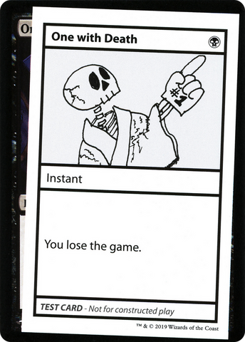 {R} One with Death (2021 Edition) [Mystery Booster Playtest Cards][CMB1 045]