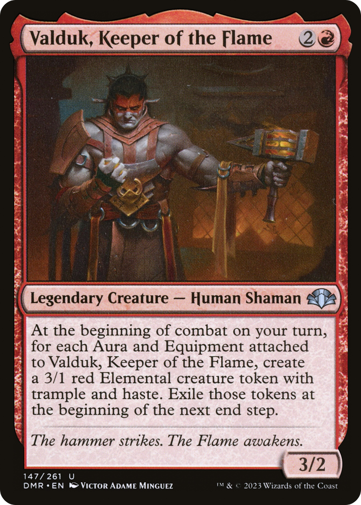 {C} Valduk, Keeper of the Flame [Dominaria Remastered][DMR 147]
